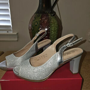 Dream Paris Silver Glitter heels.